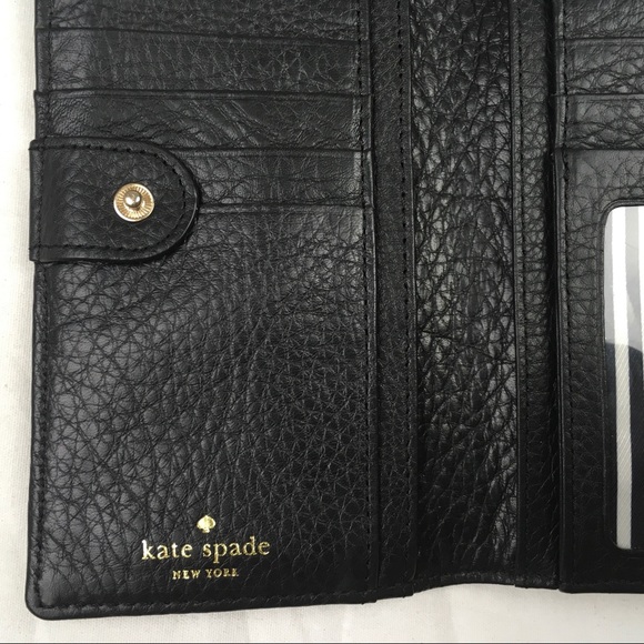 kate spade Handbags - Kate Spade Long Slim Pebbled Fold Wallet
